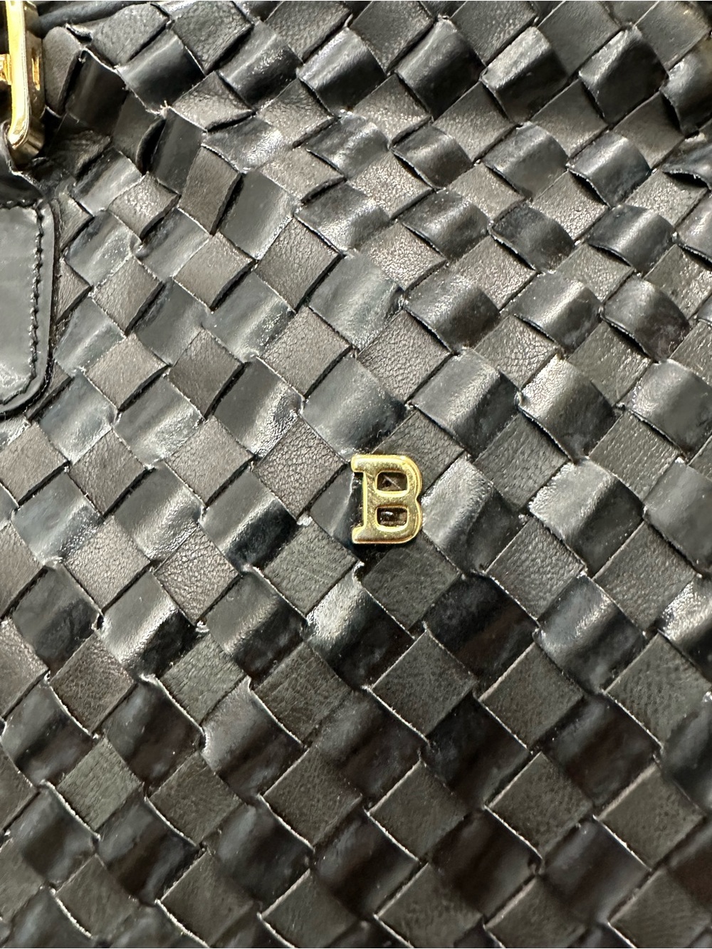 Rare Vintage Bally Woven Leather Dome Satchel With Box and Dust Bag - Picture 8 of 16